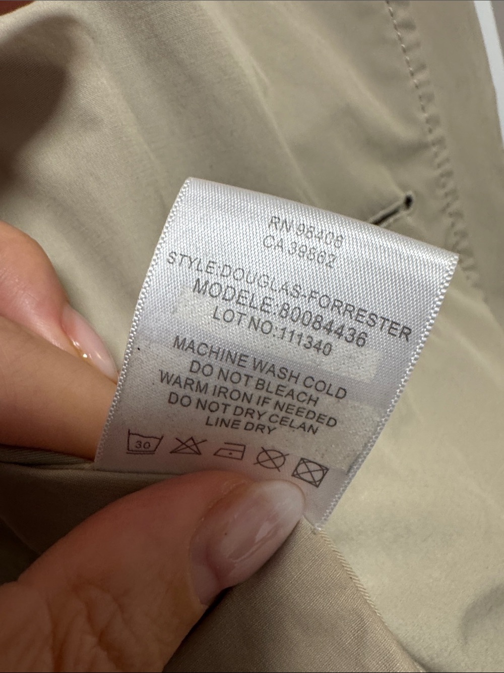 Theory Beige Double-Breasted Belted Trench Coat - Picture 9 of 10